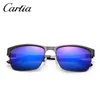 Carfia 5225 Polariserade solglasögon Metallram Harts UV400 Glasögon Solglasögon för män Kör med fall 58mm232K