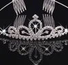 Meisjeskronen met strass Bruiloftssieraden Bruidshoofddeksels Verjaardagsfeestje Prestaties Optocht Kristallen Tiara's Bruiloftsaccessoires BW-T027