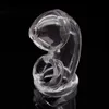 Dispositif de cage de chaste-croûte transparent du pénis doux avec les appareils coqs Fétichisme pour hommes jouets sexuels