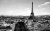Popüler Estetik Modern Fransız Şehir Eyfel Kulesi Siyah ve Beyaz Manzara Duvar