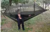 Draagbare Parachute Stof Dubbele Persoon Camping Camo Hangmat Hangbed met Mosquito Slaaphangmatten voor kamperen en wandelen