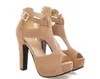 Peep Toe Roma Style Femmes Robe Chaussure Plateforme Talon Chunky Dame Sandale 301