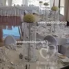 Cheap crystal acrylic bead candle holder for wedding centerpieces table decoration