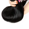 Accoglienti capelli vergini lisci brasiliani fasci di tessuto per capelli lisci umani peruviani estensioni dei capelli umani Remy brasiliani nero naturale