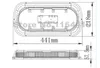 154A 자동차 지붕 깜박임 스트로브 비상 조명 그릴 램프 깜박임 신호등 336LED DC 12V 336 LED 8 점멸 모드 빨간색 파란색 무료 메일