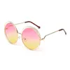 Sunglasses Coodaysuft Round Classic Oversized Large Size Retro Sun Glasses Mirror Lady Female UV400