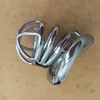 60mm length Stainless Steel Small Male Chastity Device Short Cock Cage 4 sizes 38mm,41mm,51mm,57mm Snap Ring For BDSM Sex Toys