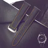 Band de montre en nylon Générale en cuir en cuir pour Omega Planet Ocean 20mm 22 mm STRAP COULAGE CUIR BLACK ORANG