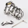 Unik design Chastity Cage Rostfritt stål Anti Off Version Man Chastity Enhet 3.26 "Kukbur för män