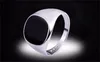 Yhamni Fashion Black Wedding Rings for Men Brand Luxury Black Onyx Stones Crystal Ring Fashion 18krgp Rings Men Jewelry R0378