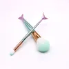 10pcs/set Makeup Brushes Sets Mermaid 3D Colorful Professional Make Up Brushes Foundation Blush Cosmetic Brush Set Kit Tool