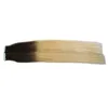 Ombre Natural Human Hair Tape In 1b/613 Double Drawn Tape In Human Hair Extensions 40 pcs Straight Skin Weft Hair Extensions 100g