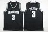 Vintage Georgetown Hoyas Allen Iverson 3 Patrick Ewing 33 Koleji Basketbol Formaları Bethel Lisesi Yeşil Dikişli Gömlek