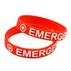 Logo rempli d'encre de bracelet de silicone de bande de secours de 100PC idéal à utiliser à l'école ou aux activités de plein air