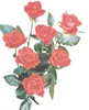 8 10 Zoll Sugar Lady Red Roses and Green Vibes Aufnäher zum Aufbügeln, Motorrad, Biker, Club, MC, vorne, Jacke, Weste, Aufnäher, detaillierte Stickerei272N