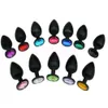 Small Size Stainless Steel+Crystal Metal Anal Sex Toys Plug Massage Booty Beads Crystal Adult Products Butt Plug For Women Man q170687