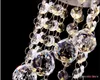 2017 3head crystal droplight Fashion LED Crystal Chandeliers Modern Minimalist K9 Crystal Pendant Light restaurant Living Room Lights