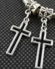 100 stks Gemengde Tibetaanse zilveren legering Cross Charms Hanger Dangle Beads Fit Europese Sieraden Maken Armband