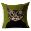 Cartoon schattig katten kussenhoes decoratieve sierkussen behuizing linnen kussensloop voor auto sofa stoel Almofada cojines