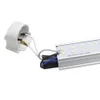 4FT 8FT 28W/72W Integrerad dubbelrad LED T8 rörlampa 7200LM SMD2835 1,2m 2,4m led lysrörsbelysningsarmatur