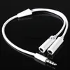 3.5 mm 1 Male to 2 Dual Female Earphone Headset MP3 MP4 Jack Headphone Audio Stereo Y Splitter Cable Adapter for iphone 7 Samsung HTC