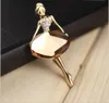 Accessories bling gem brooch ballet girl fashion elegant Popular Crystal Rhinestone Pin Body Jewelry gift for girl