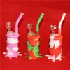 Silicone drum Rigs water pipe glass bongs water bubble seven colors silicone oil rig free