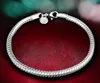 2017 Ventes Chaudes 10 pcs/lot 3 MM 8 pouces de long 925 Argent Serpent Charme Chaîne Bracelet 10g