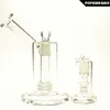 SAML 22.5cm Tall Matrix sidecar Glass bong Hookahs birdcage perc Oil Rig With Ash Catcher Joint size18.8mm PG5113