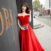 Boat Neck Velvet Satin ALine Long Formal Dresses Emerald Green Elegant Evening Dresses Abiti Da Cerimonia Da Sera6179820