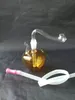 Färg liten äpple glas hookah kruka, vattenrör glas bongs hooakahs två funktioner för oljeplattor glas bongs