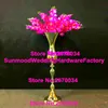 Vaso de flor de casamento novo vaso de metal trompete para casamentos peça central