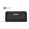 2017 Venta caliente Kk billetera diseño largo mujeres billeteras PU cuero Kardashian Kollection alto grado embrague bolsa cremallera monedero bolso