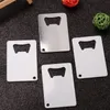 100pcs/lot DHL Fedex Free Shipping Wallet Size Stainless Steel Credit Card Bottle Opener Business Card Beer Openers