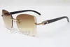 Hersteller, die personalisierte Sonnenbrillen zum Beschneiden verkaufen 8100905 Hochwertige Modesonnenbrillen Schwarze Büffelhornbrillen Größe 58-250d