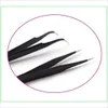 10pcs x VETUS black eyelash tweezers for eyelash extension and cliping diamondcrystal straigtht and Curve 9434550