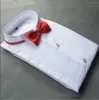 Top Quality White Cotton Kid Long Sleeve Shirt Boy Wear Prom Shirt Formal Event Cheap Tuxedo White Shirt347E