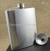 6 ounce stainless steel flask with free funnel ,brushed flask