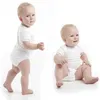 Hot baby rompers sommar höst spädbarn triangel romper lång / kort / ärmlös 100% bomull baby kläder pojkar tjejer vit full storlek jumpsuits