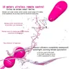 Vibrerande ägg Trådlös fjärrkontroll Hoppägg Silikon Vattentät Vibrator Kegelbollar Övningar Sex Vuxenprodukt för kvinnor