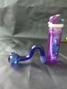 S tube brûleur verre bongs accessoires uniques brûleur à mazout tuyaux en verre conduites d'eau plates-formes pétrolières fumer avec compte-gouttes