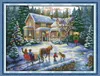Возвращение с Рождества, зимы, снега, наборы для рукоделия ручной работы, вышивка крестиком, картины для вышивания, напечатанные на холсте DMC 14283B