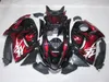 Injektionsform Gratis Anpassa Fairing Kit för Suzuki GSXR1300 08 09 10 11-14 Vinröd Svart Fairings Set GSXR1300 2008-2014 OT06