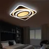 Modern akryl LED takljus kvadrat ljuskrona belysningsarmaturer för vardagsrum sovrum dekoration