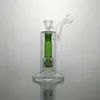 bong in vetro tubi per l'acqua bong Pipa per percolatore in vetro verde Narghilè per fumo Bong da 18,8 mm