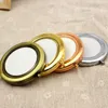 Free Shipping 70mm Pocket Compact Mirror favors Round Metal Silver Makeup Mirror Promotional Gift 200PCS/LOT F2017224