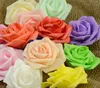 7 cm künstliche Schaumrosen Blumen für Zuhause, Hochzeitsdekoration, Scrapbooking, PE-Blütenköpfe, küssende Kugeln, mehrfarbig, G57