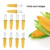 Set van 10 Twin Prong Spiesjes Barbecue Fruit Fruit Corn Houder BBQ Fork Tool Camping Picknics Benodigdheden