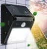 2022 Outdoor Solar Light Lamp Drivs Vattentät IP65 12 LED Trådlös PIR Motion Sensor Garden Landscape Yard Security Wall Lamp