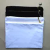 preto / branco de algodão bolsa de maquiagem lona 12 onças de ouro zip / prata e combinando a cor do forro bolsa de higiene sacos de cosméticos em branco